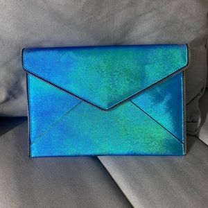 NWOT Rebecca Minkoff Holographic Envelope Clutch